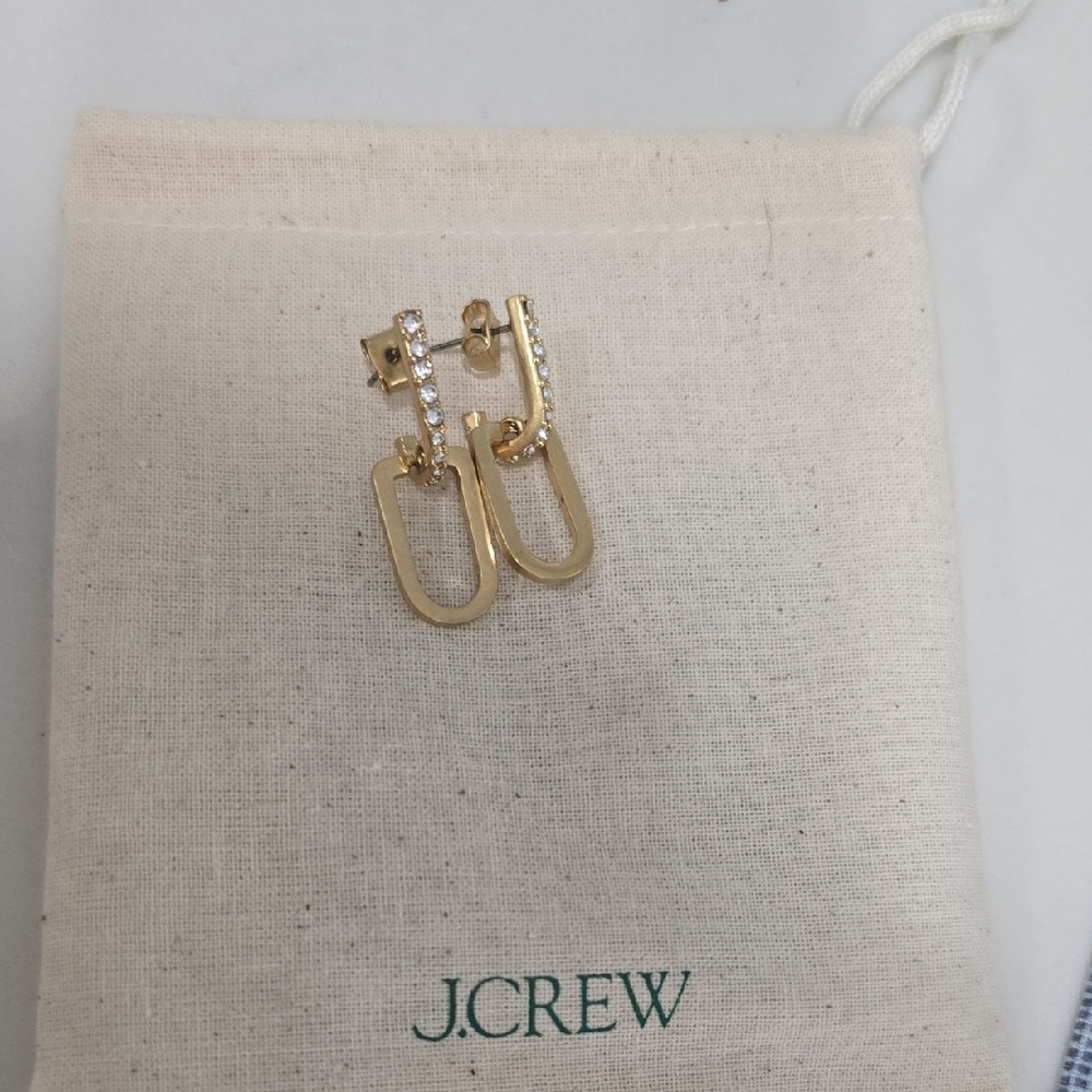 J. Crew Gold and Silver Hoop Earrings